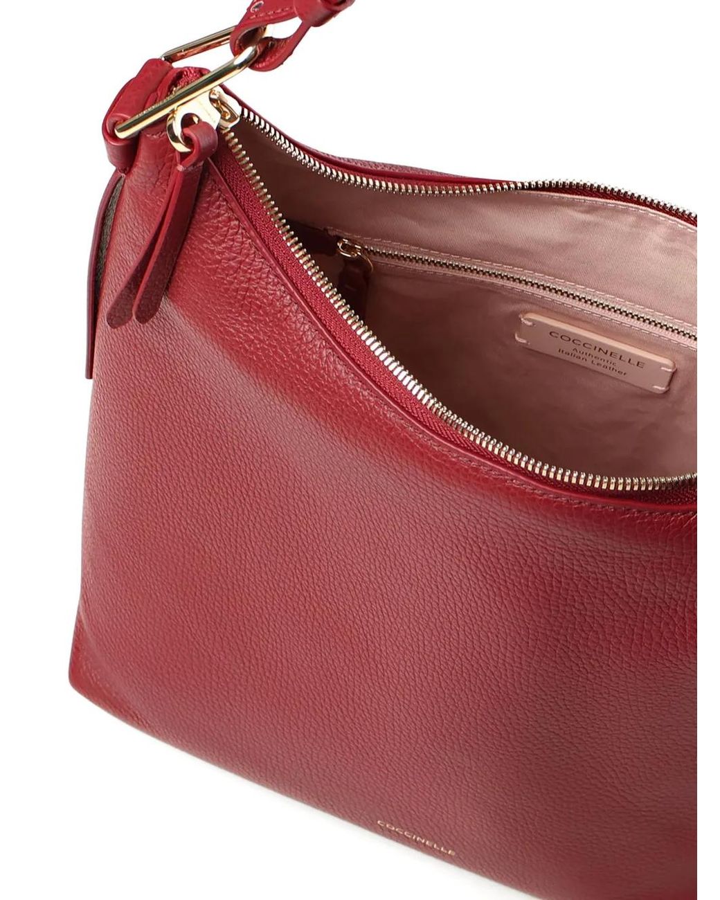 Coccinelle Red Small Malory Leather Shoulder Bag