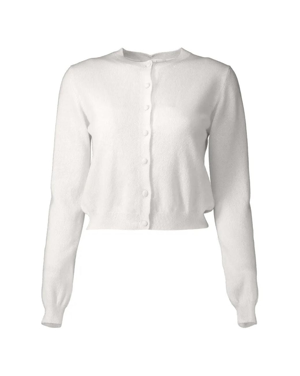 MSH White Cardigan Aus Kaschmir