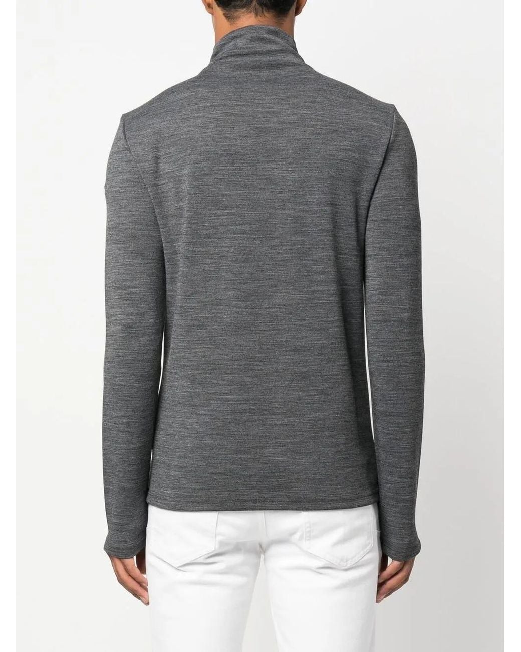 Rossignol Gray React Merino Zip-Up Top for men