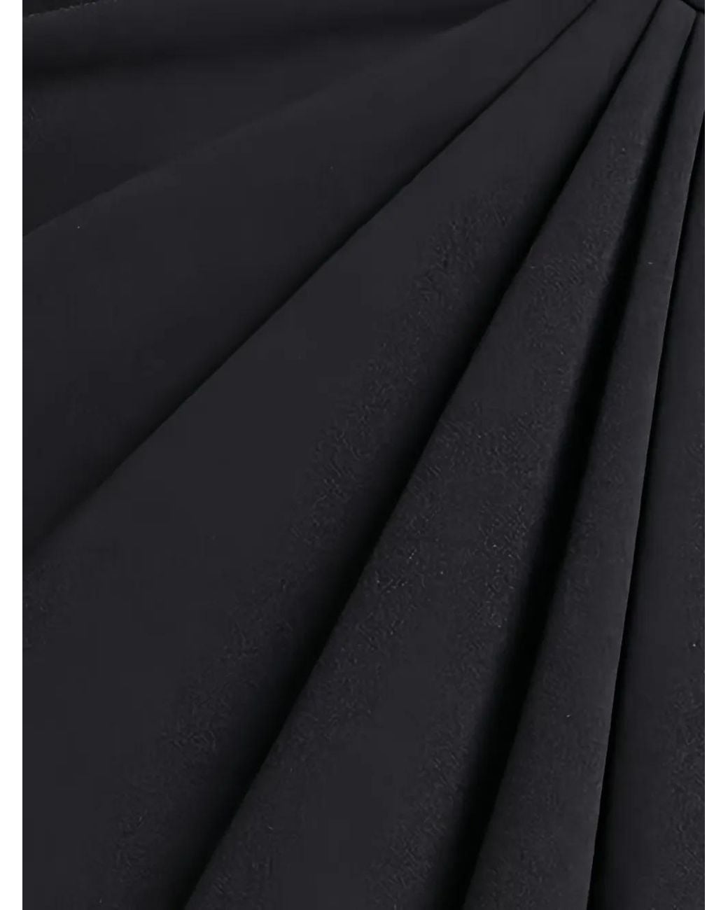 Tadashi Shoji Black One-Shoulder Draped Gown
