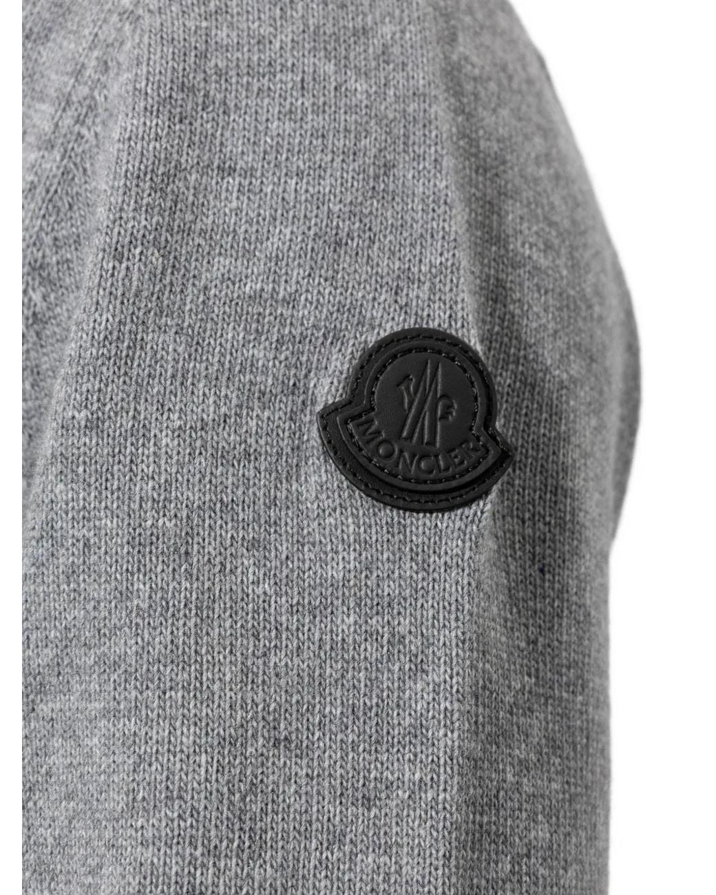 Moncler Gray Wool & Cashmere Blend Jumper for men