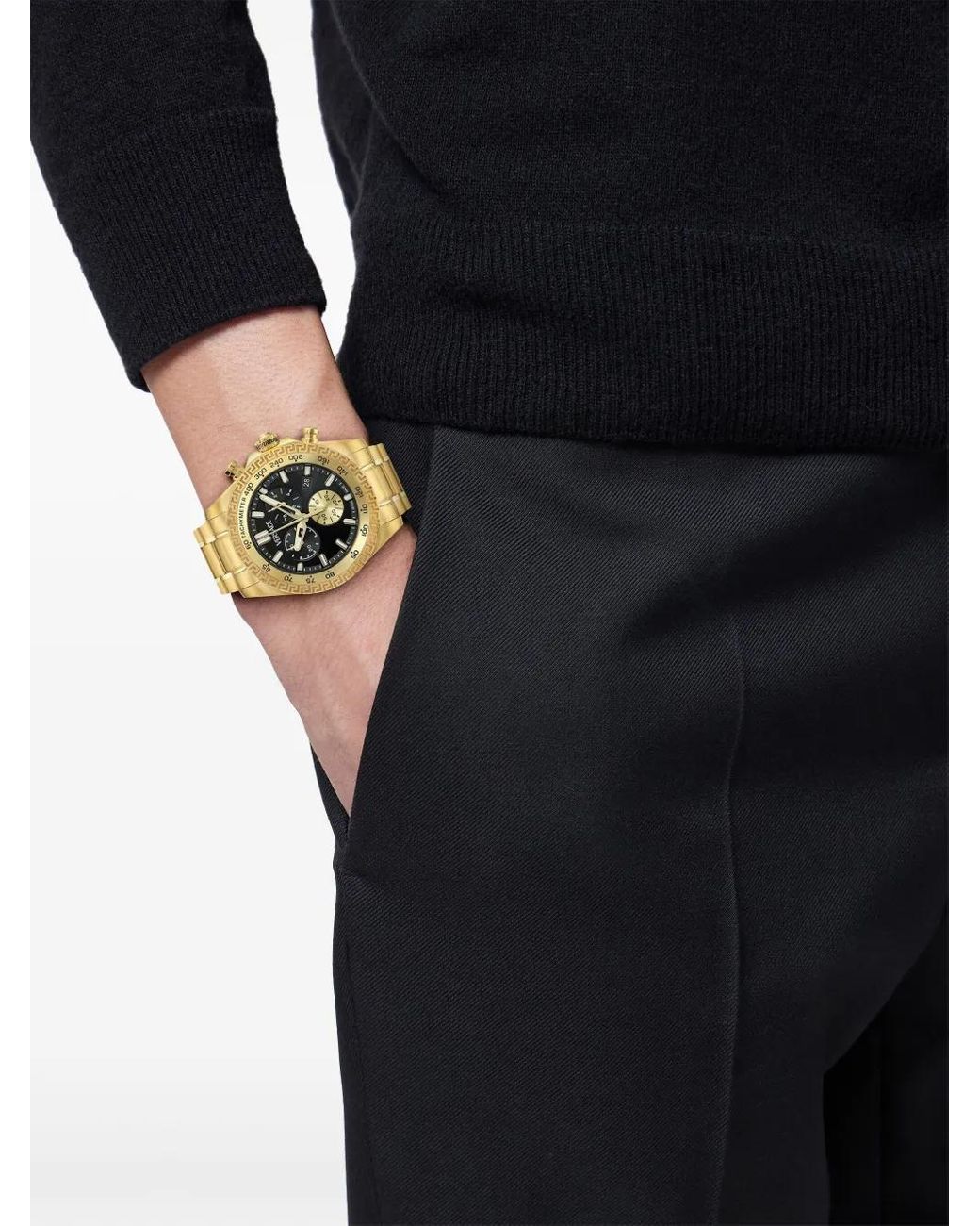 Versace Chrono X Uhr in Metallic für Herren
