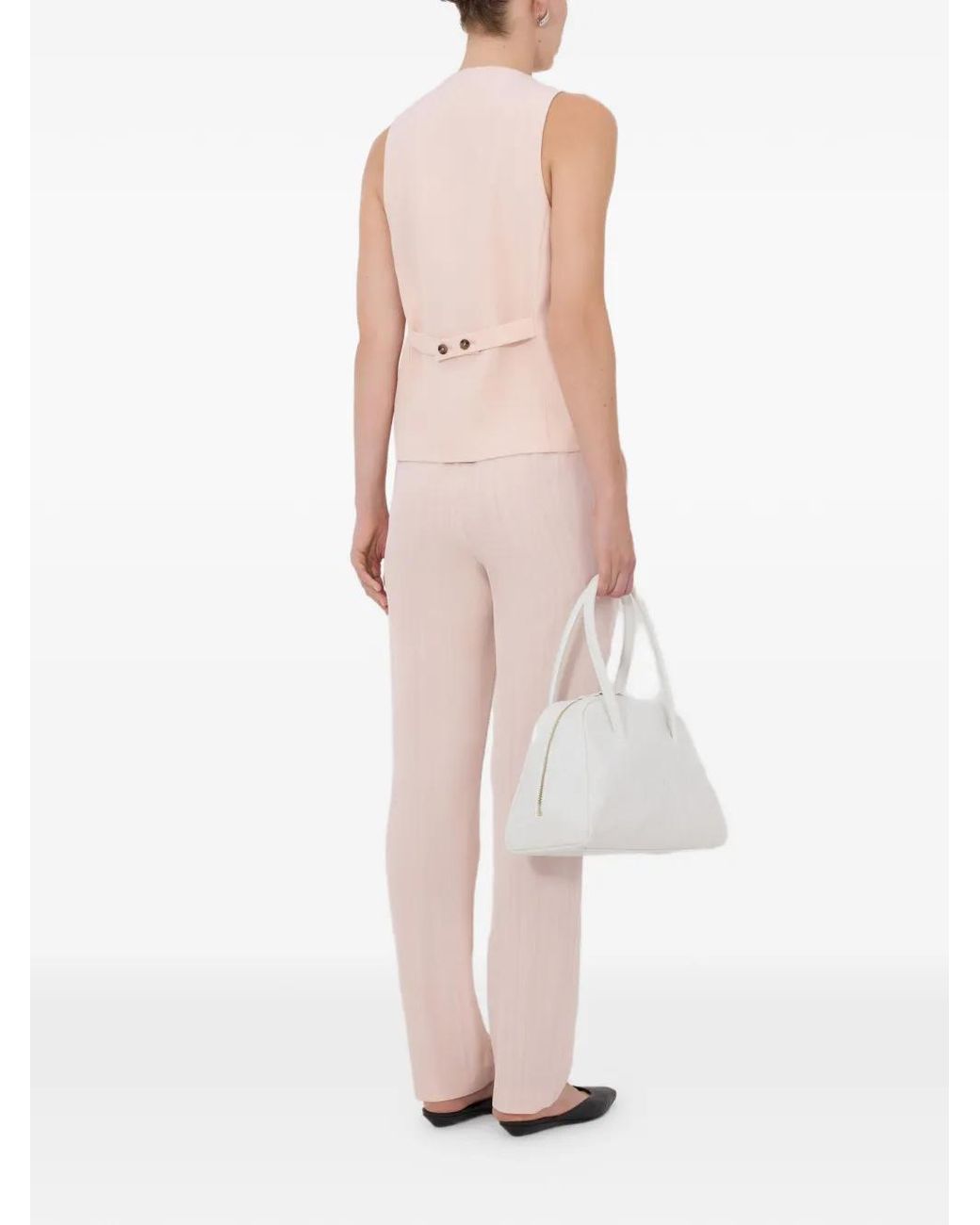Loulou de Saison Pink Button Welt Pocket Waistcoat
