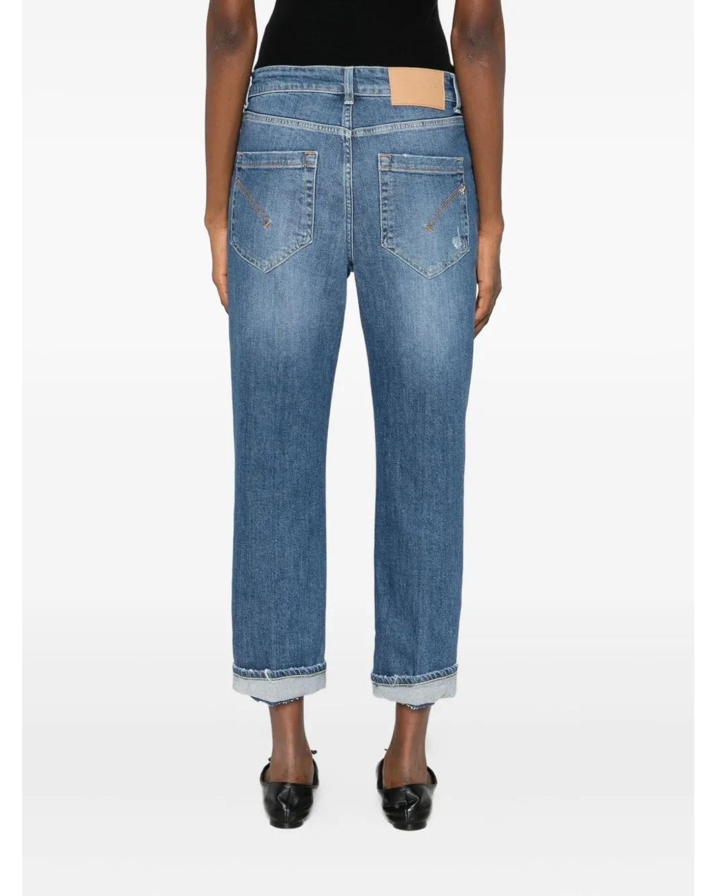 Dondup Blue Buttoned Distressed Denim