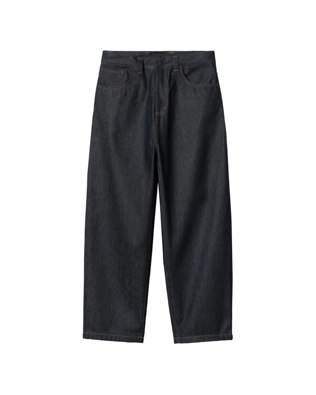 Carhartt Blue Brandon Logo-Patch Jeans for men