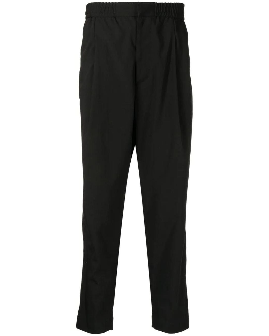 3.1 Phillip Lim Black Single-Pleat Tapered Trousers for men