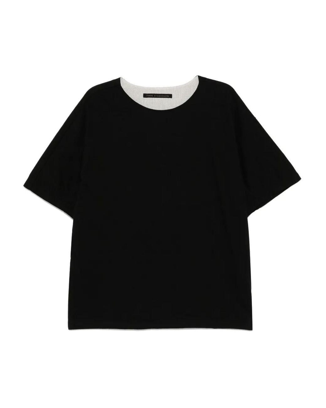Forme D'expression Black Cotton T-Shirt for men