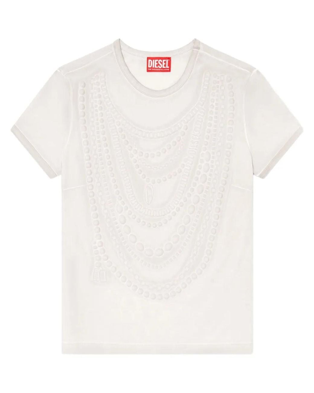 DIESEL White T-Nekka T-Shirt