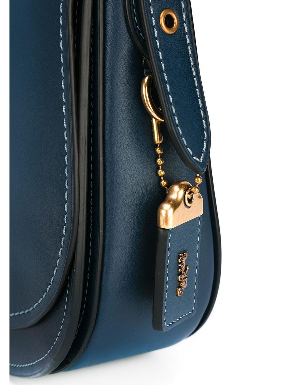 Stitch detail online saddle bag