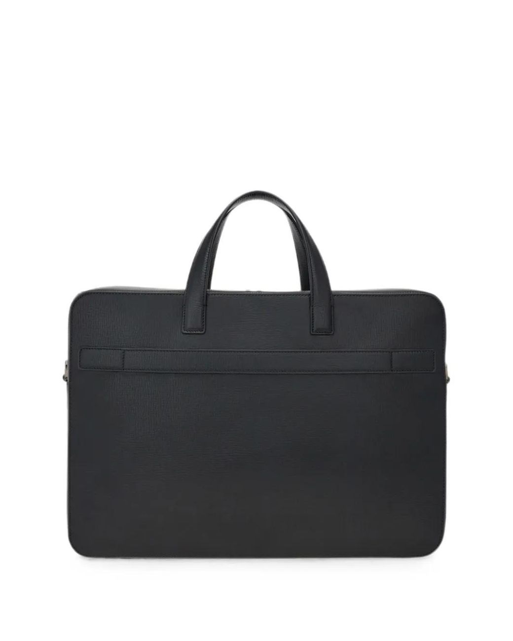 Ferragamo Black Gancini Briefcase for men