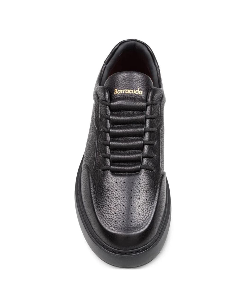 Barracuda Black Phoenix Grained Leather Sneakers for men