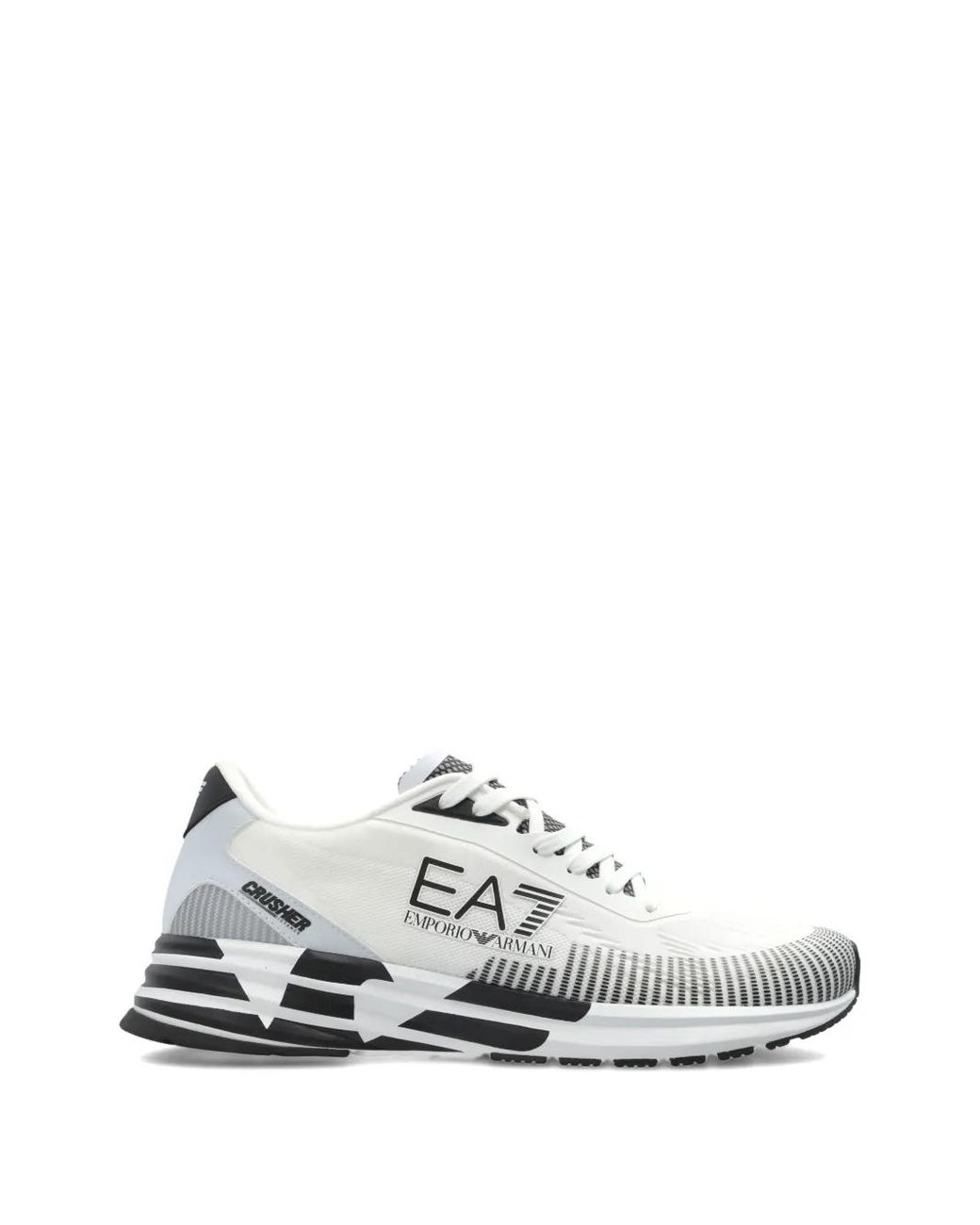EA7 White Sports Shoes With A Logo for men