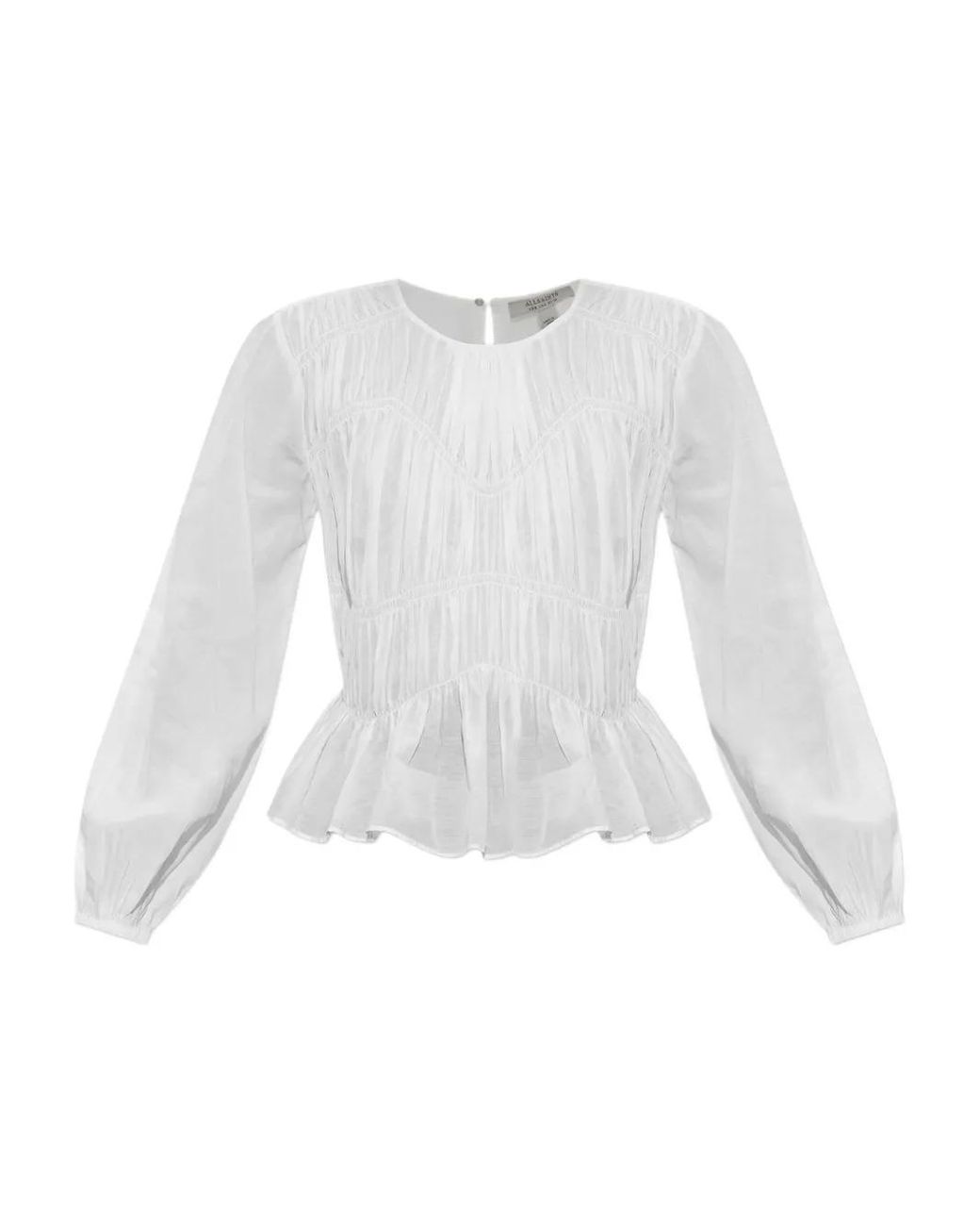 Top Con Volantes Y Panel Fruncido AllSaints de color White