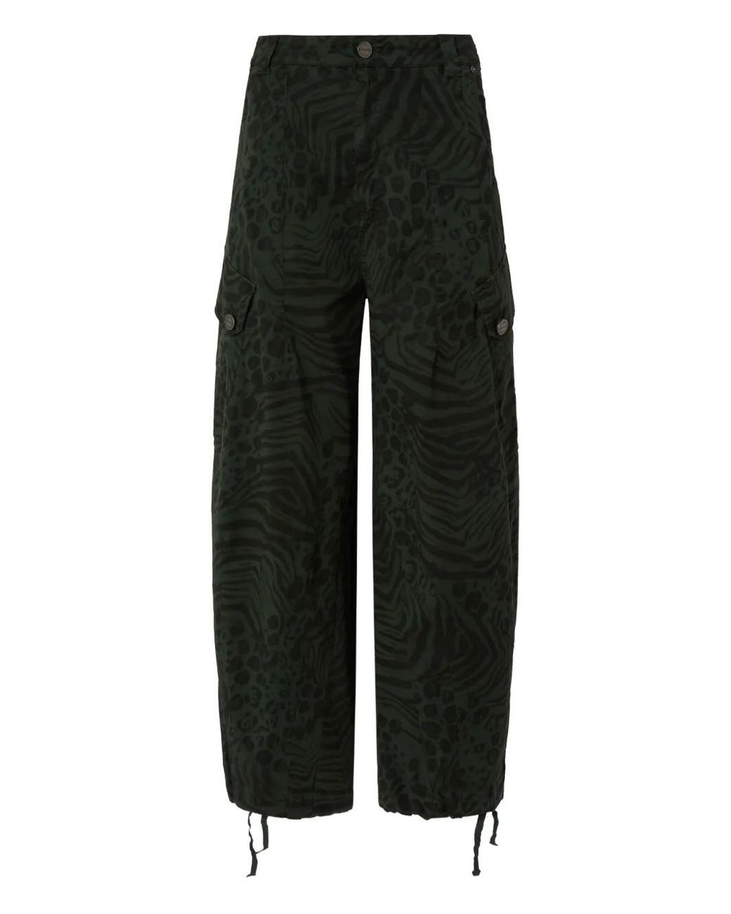 Pinko Black Balloon Trousers With Animal Motif