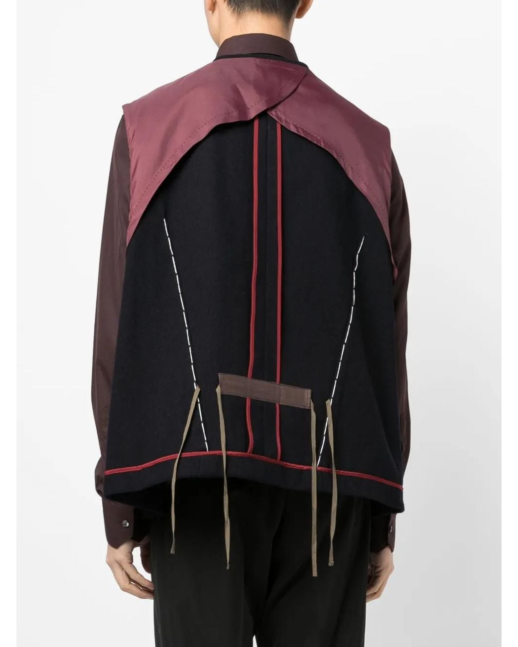 Kolor Weste Im Patchwork-Look in Black für Herren