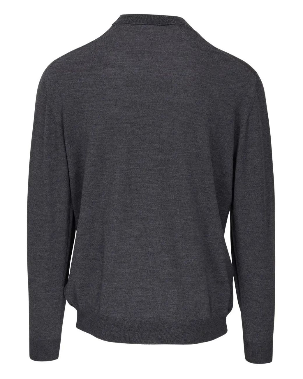 Fedeli Gray Turtleneck Wool Sweater for men