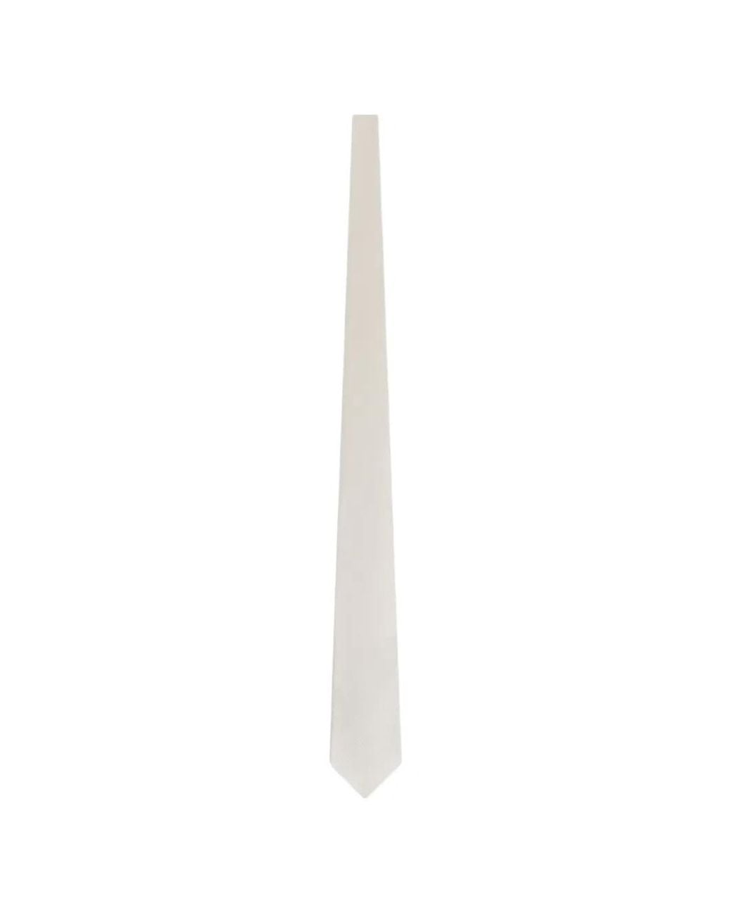 Fursac White Silk Twill Tie for men