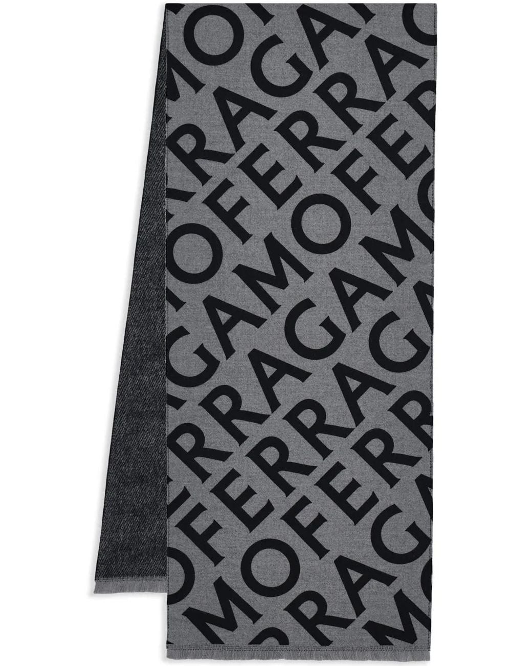 Ferragamo Wendbarer Schal Mit Logo in Gray für Herren