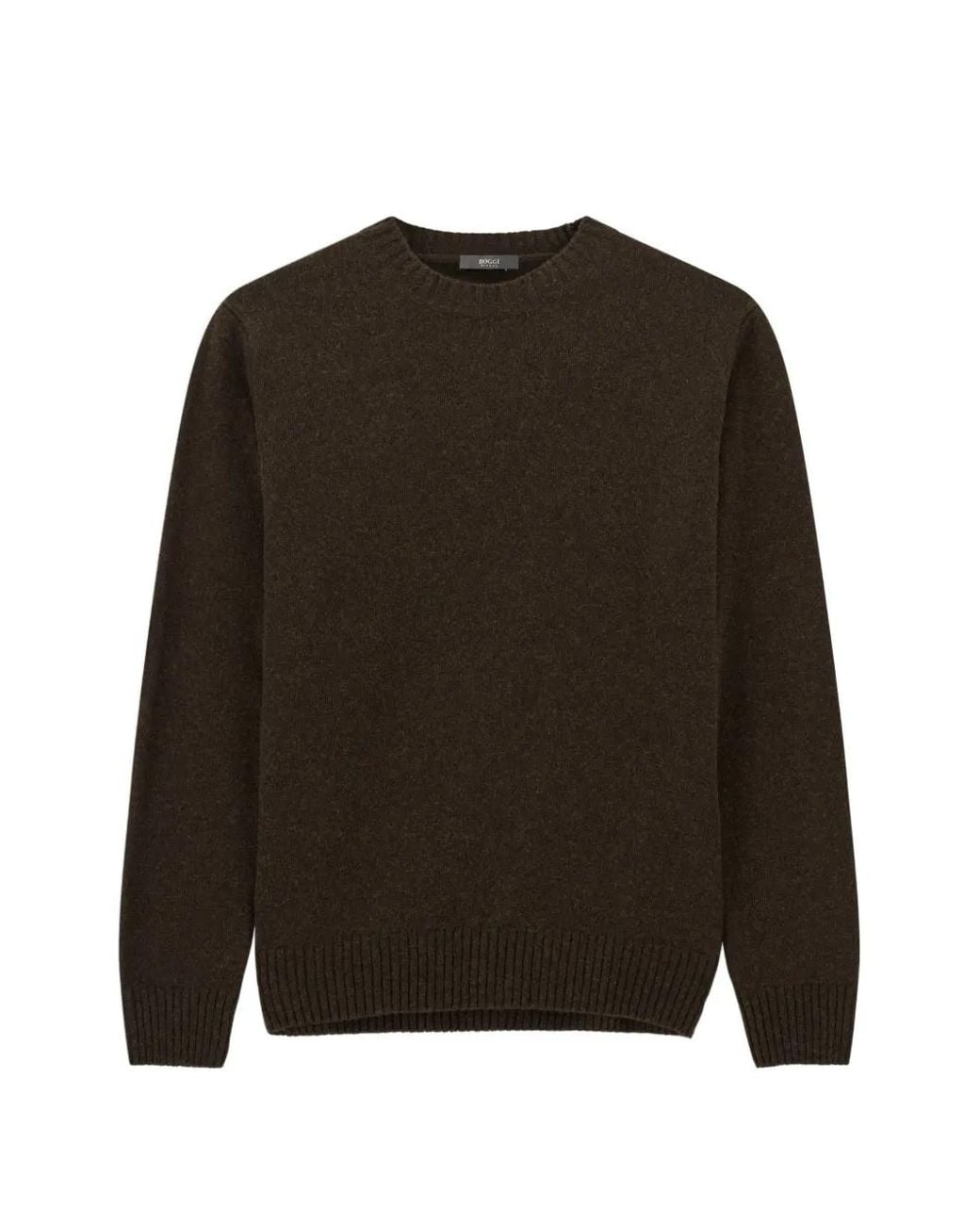 Boggi Brown Crew Neck Jumper for men