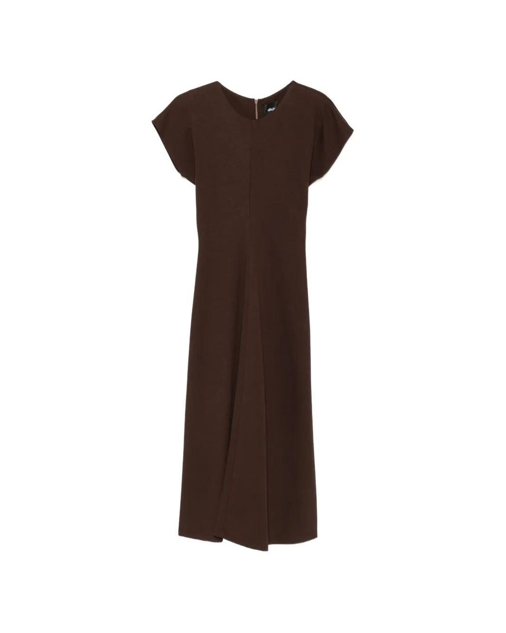 Dixie Brown Robe Longue Évasée À Manches Courtes