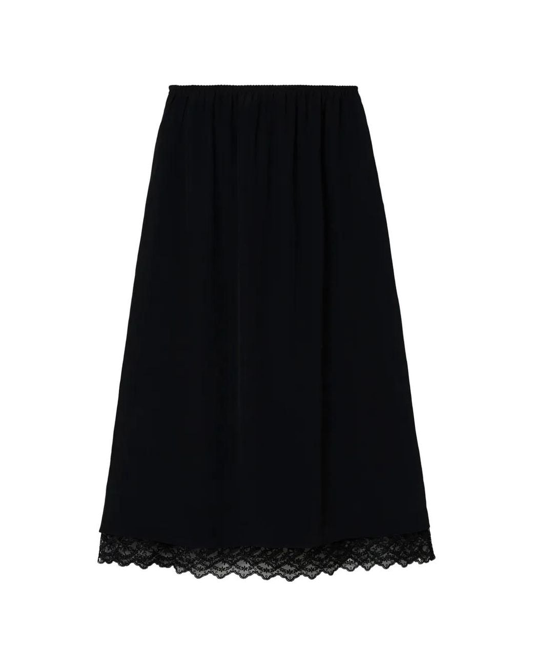 Simone Rocha Black Lace-Trim Mid Skirt