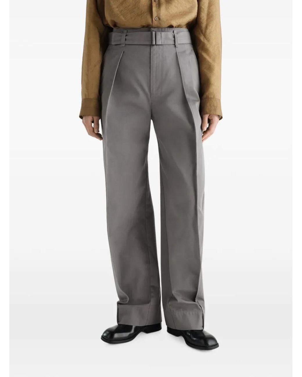 Lemaire Gray Rounded Pants