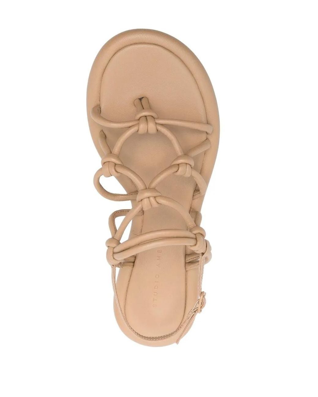 STUDIO AMELIA Brown Strappy Leather Sandals