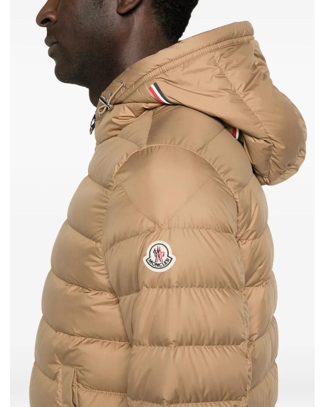 Moncler Natural Vermeille Hooded Quilted Jacket for men