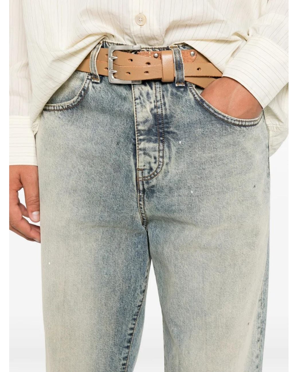 Bonheur Gray Jean Droit À Passants De Ceinture for men