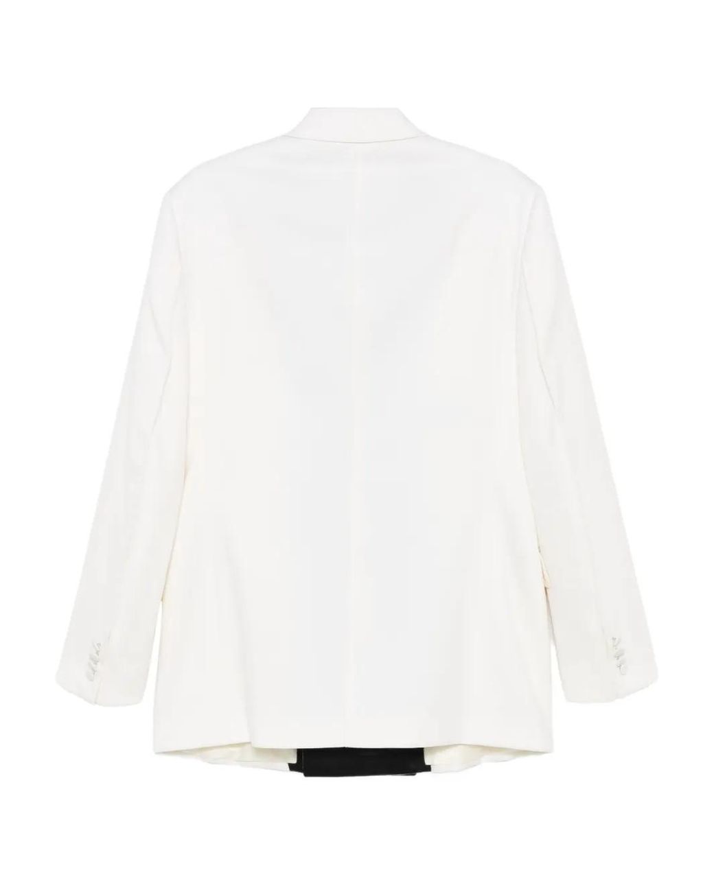 Lanvin White Double-Breasted Peak-Lapel Blazer for men
