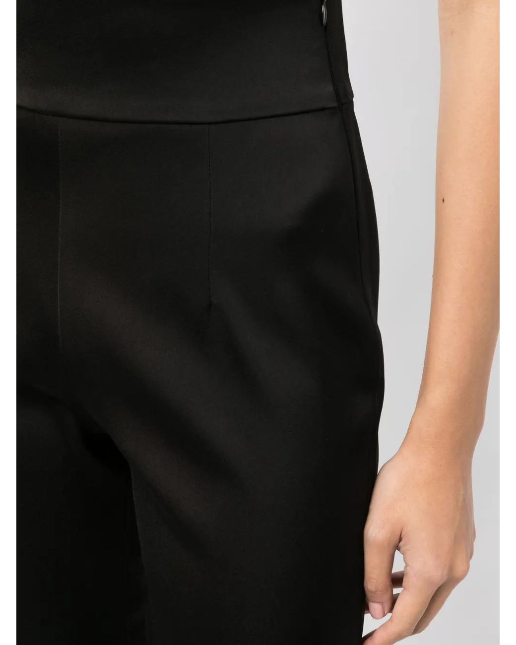 Galvan Black High-Waisted Flared Trousers