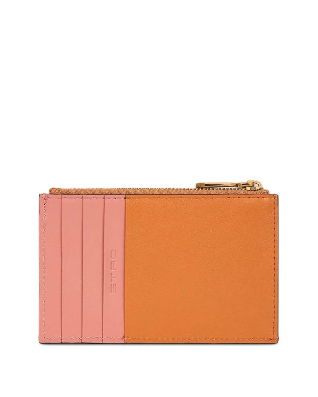 Etro Orange Portefeuille À Appliqué Pegaso