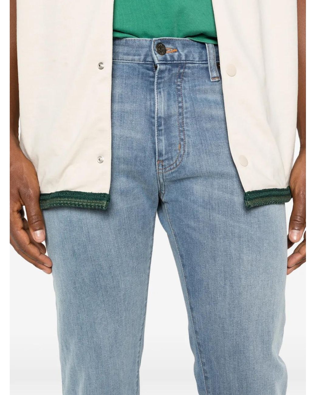 Emporio Armani Blue Five-Pocket Jeans for men