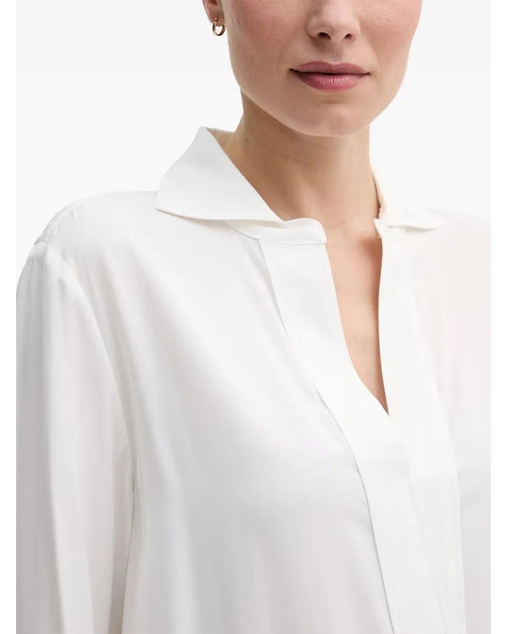 MARC AUREL White Blouse À Col V