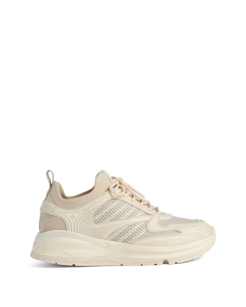 DSquared² White Dash Platform Panelled Sneakers