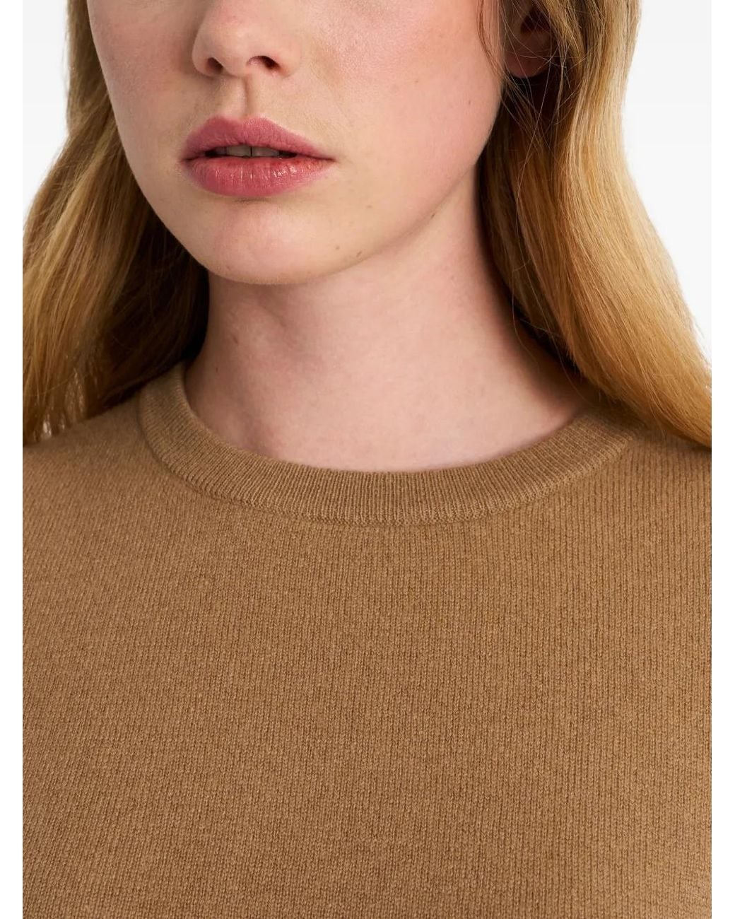 Pringle of Scotland Natural Crew-Neck Cashmere Sweater