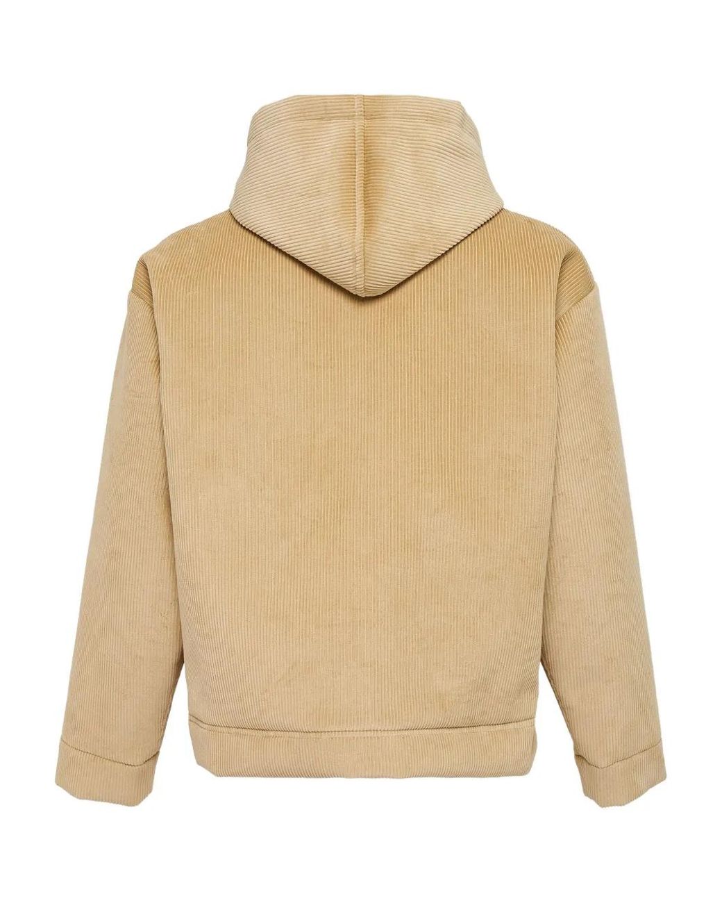 MSGM Natural Hooded Corduroy Jacket for men