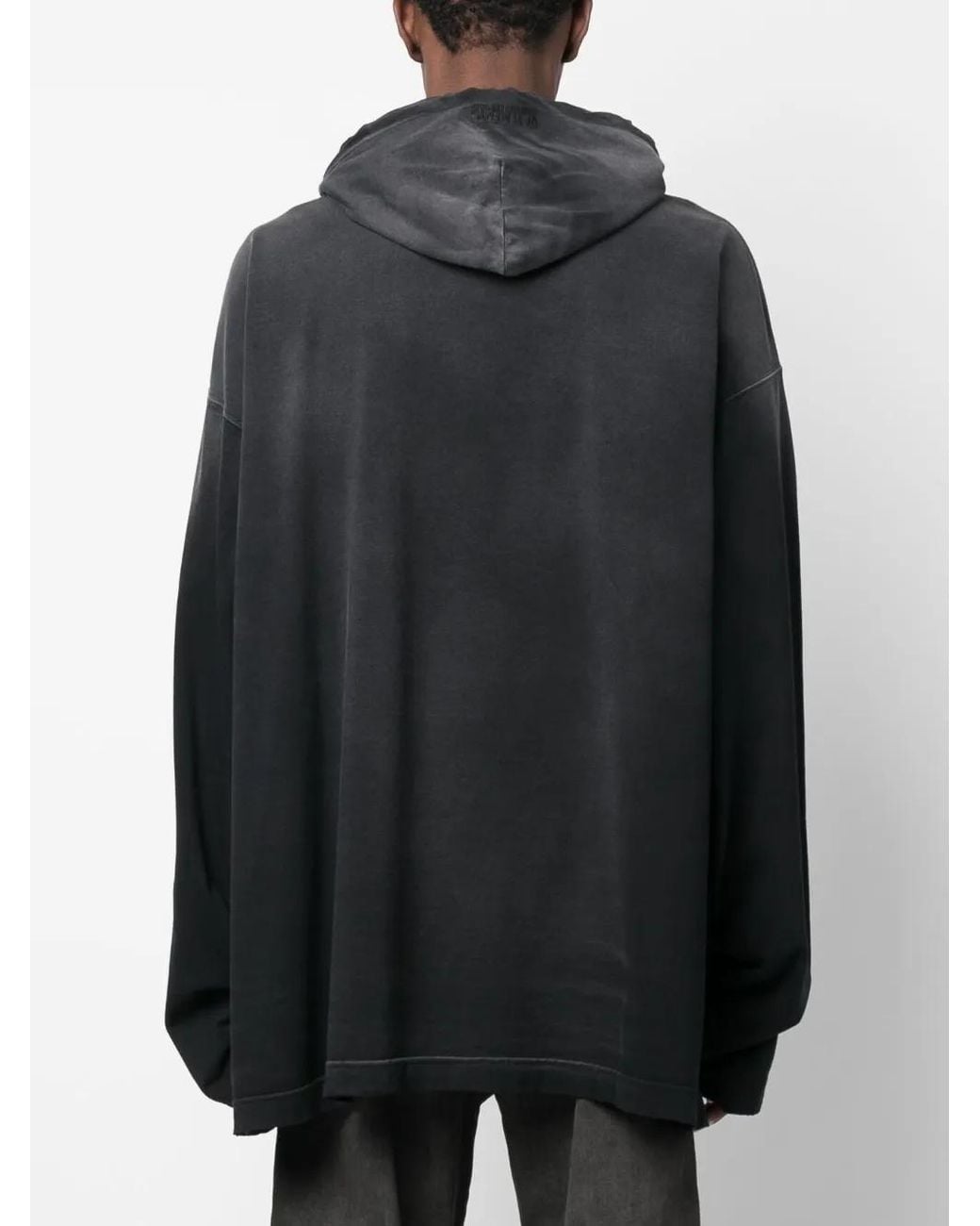 Vetements Black Gradient-Effect Oversized Hoodie for men
