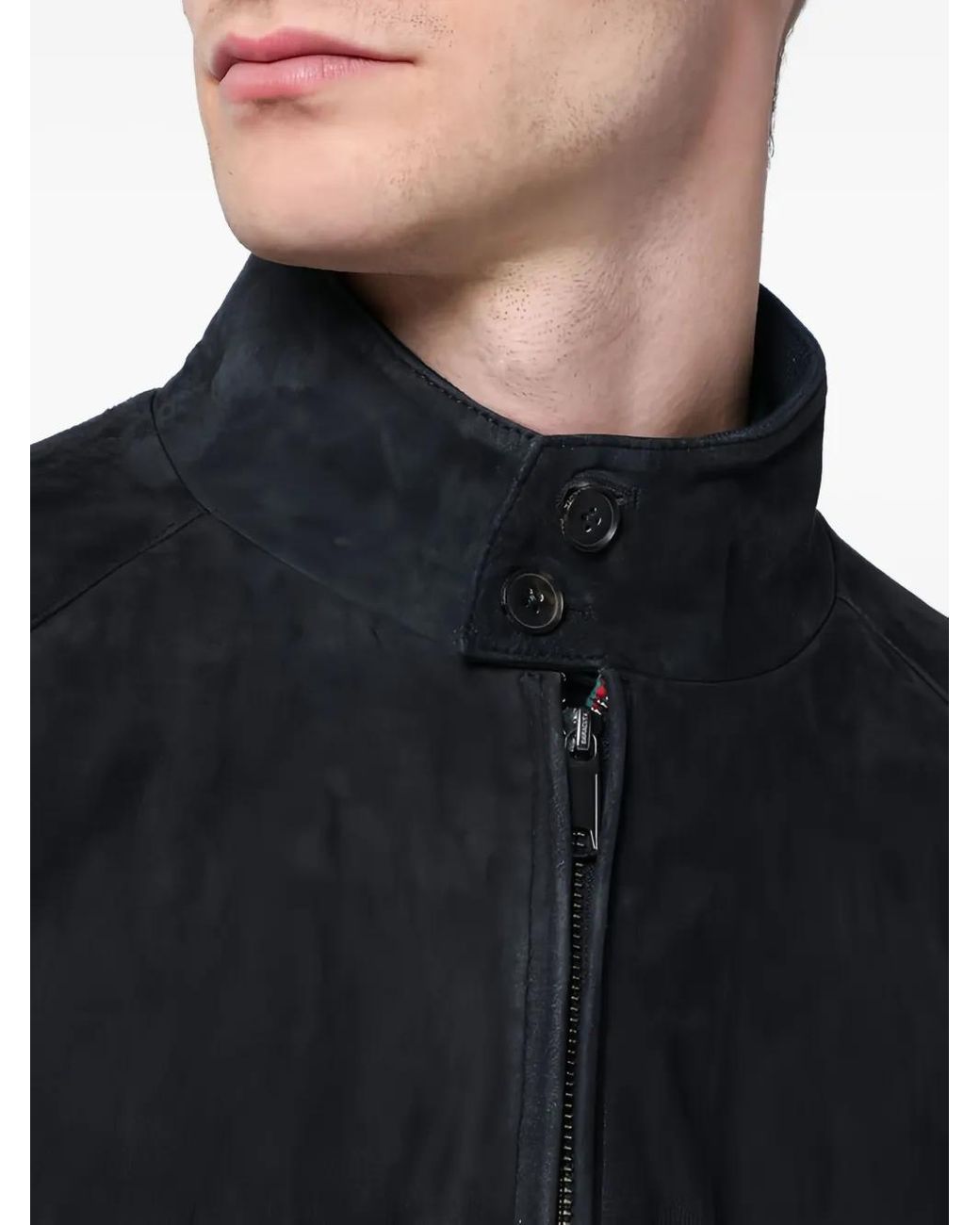 Baracuta Black G9 Suede Zip-Up Jacket for men