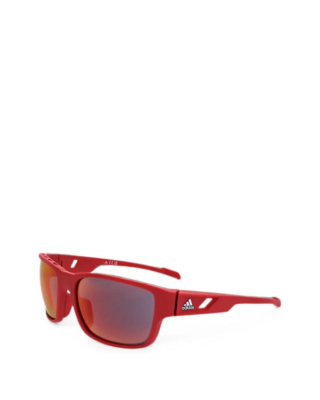 Adidas Pink Logo-Print Rectangle-Frame Sunglasses for men