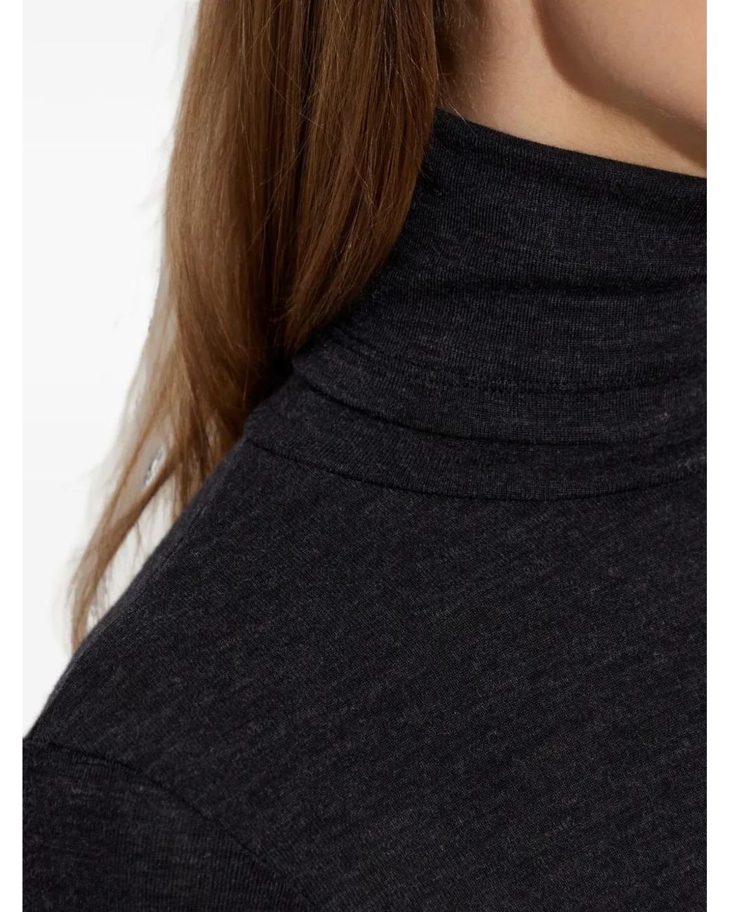Rohe Blue Roll-Neck Long-Sleeve Top