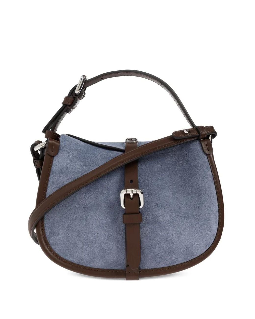 Etro Blue Small Pony Buckle-Detail Tote Bag