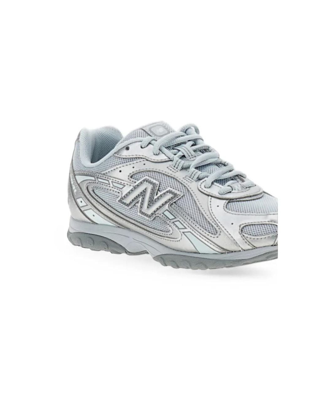 New Balance White Mesh-Panelled Sneakers