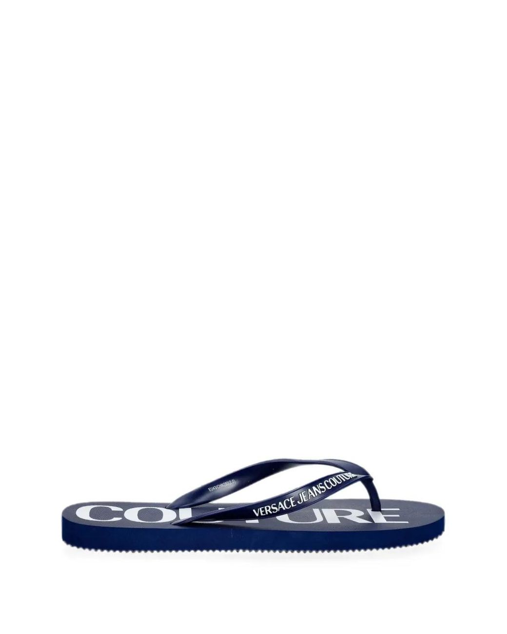 Versace Jeans Couture Blue Logo-Print Flip Flops for men