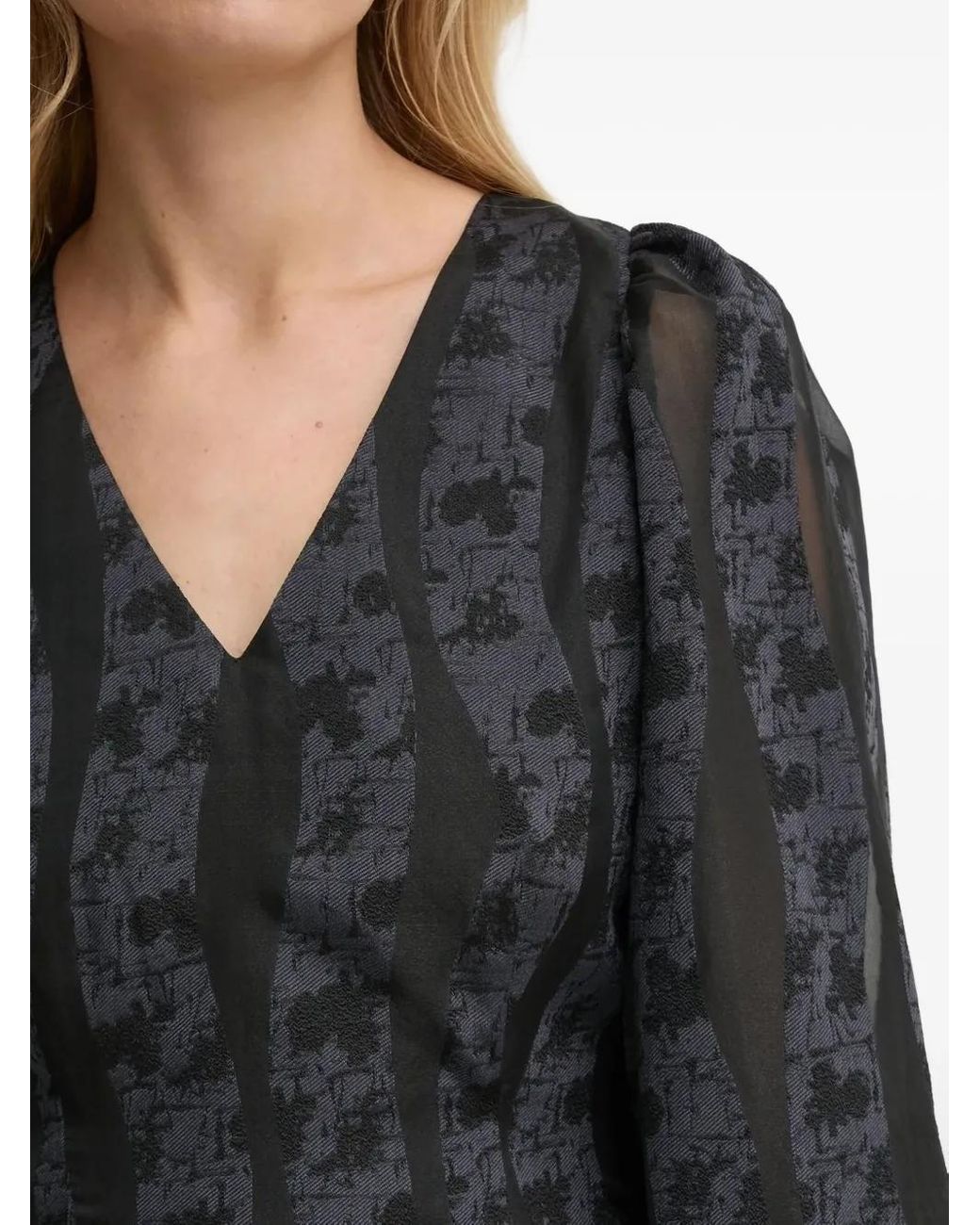 Samsøe & Samsøe Black V-Neck Mini Dress