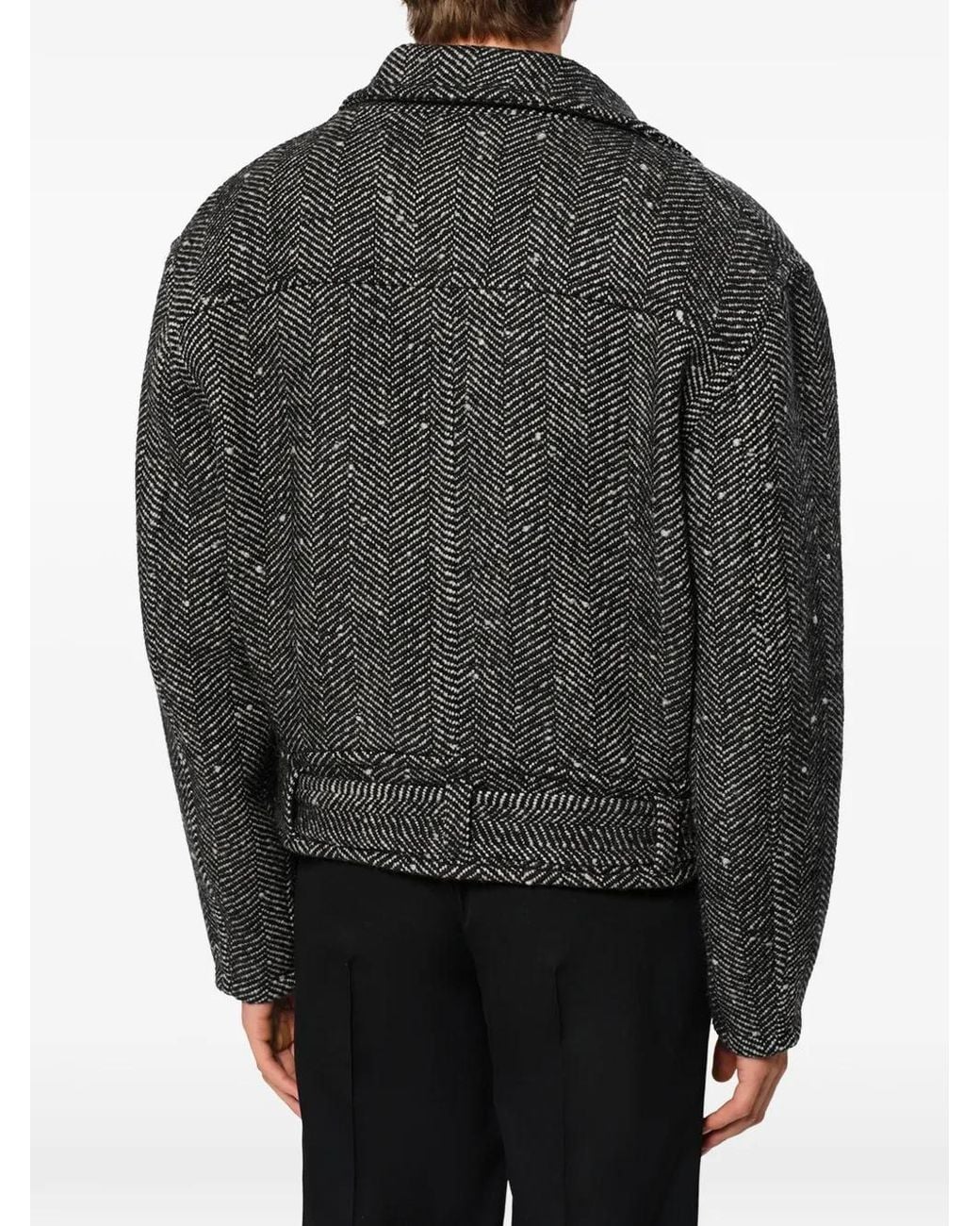 Isabel Marant Black Ethan Herringbone-Pattern Belted Coat for men