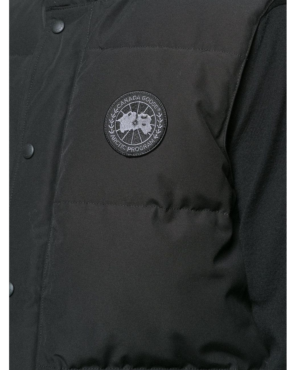 Canada goose gilet black cheap badge