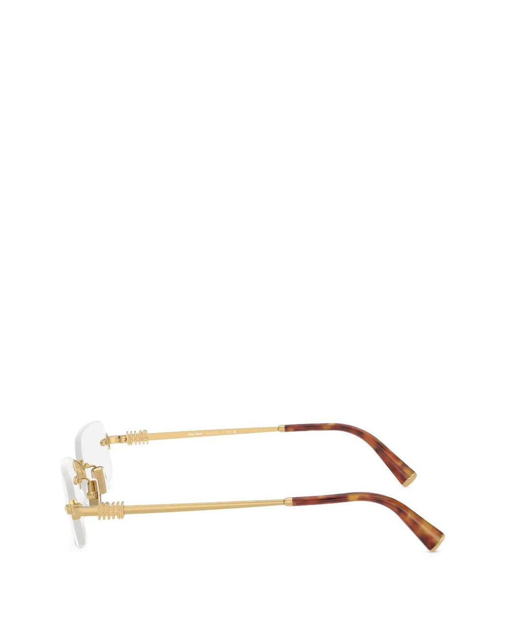 Miu Miu Natural Rectangular Glasses
