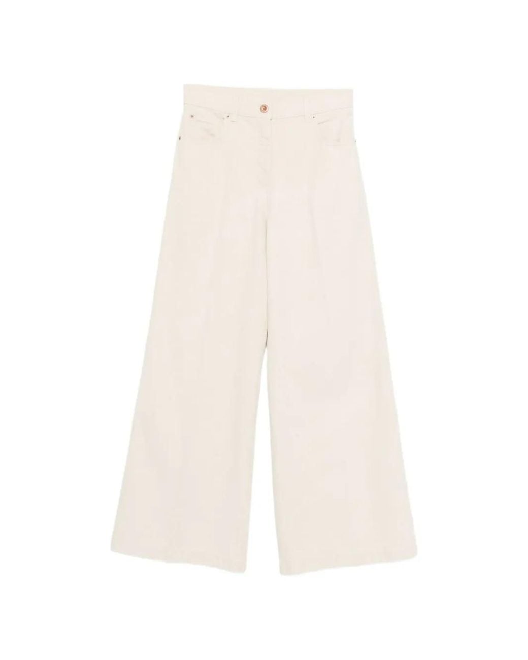 Aspesi White Wide-Leg Jeans
