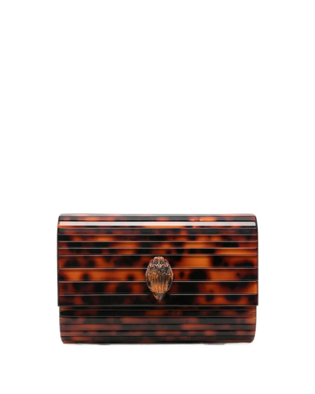 Kurt Geiger Brown Party Eagle Tortoiseshell-Effect Mini Clutch Bag